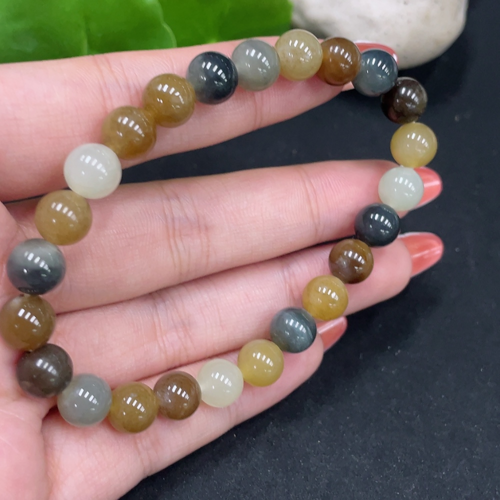 H34027264 Hetian Jade Bracelet, approx. 7.8mm, total weight approx. 18.6g