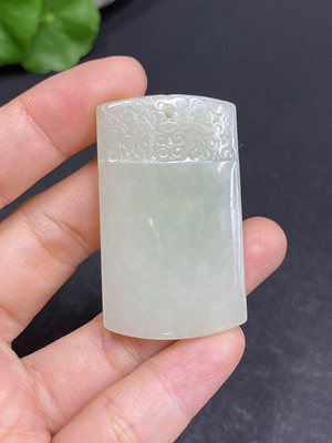 H33939454 Hetian Jade Pendant - Antique-style Plaque, Total Weight Approx. 17.6g