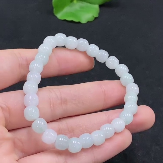 F32695133 JadeiteBeaded Bracelet Approx. 6.5mm Total Weight About 14.28g