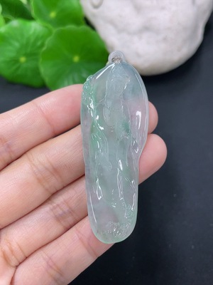 F41906728 翡翠挂件观音 货品总约重 含绳14.72g