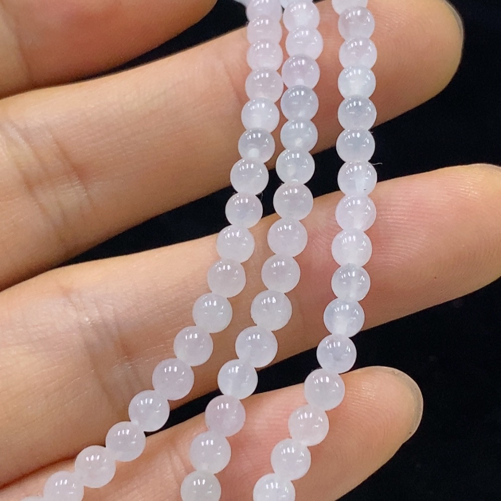 F33861543 Jadeite Pearl Necklace Approx. 3.5mm Non-Gold Total Weight Approx. 15.47g