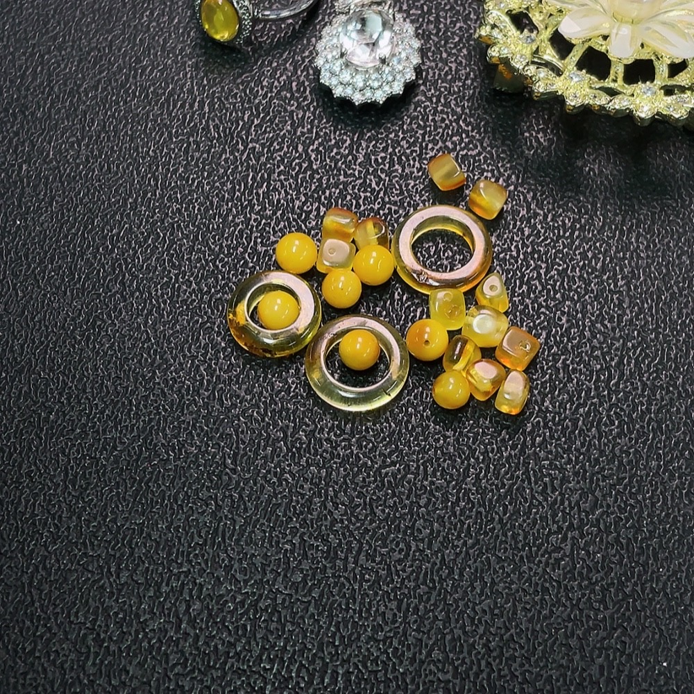 C34038032 Crystal + Amber Beeswax + Pearl Jewelry Non-Gold Total Weight Approx. 48.95g Sell as a Lot