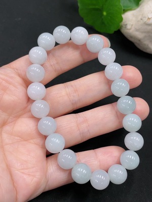 F30453686 Jadeite Beaded Bracelet Approx. 10mm Total Weight About 35g