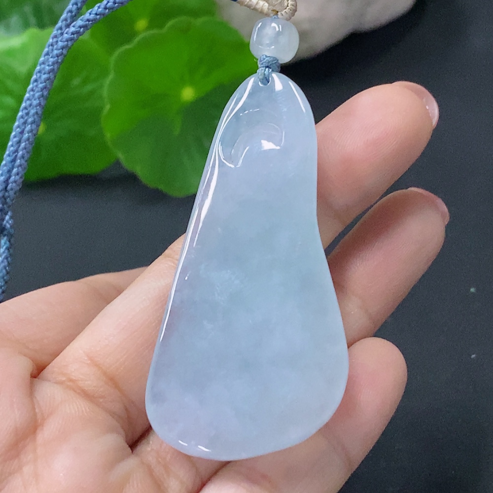 F28199790 Jadeite Lotus Pendant Total Weight Approx. 24.8g (including string weight)