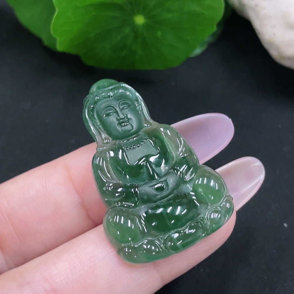F35127839 Jadeite Guanyin Pendant Total Weight Approximately 5.3g
