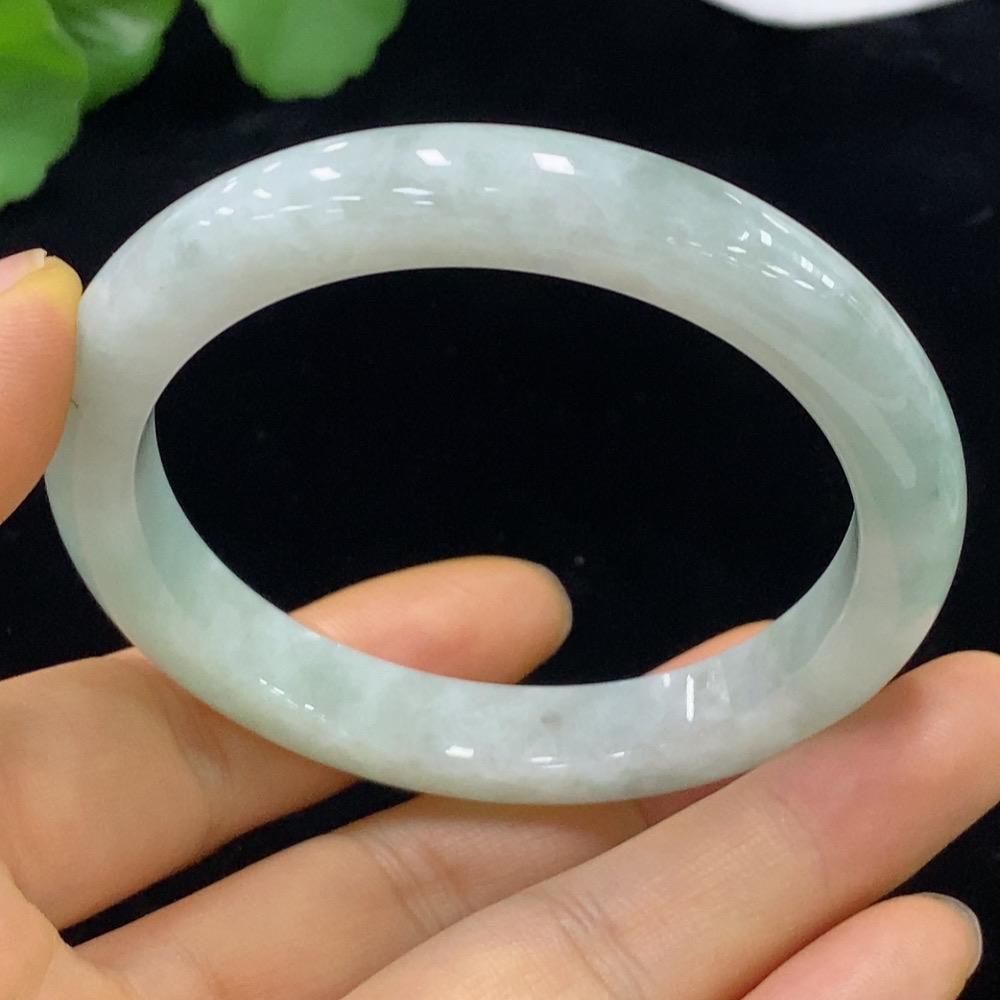 F34024719 Jadeite Round Bangle Size 54.6 Total Weight Approx. 42.76g