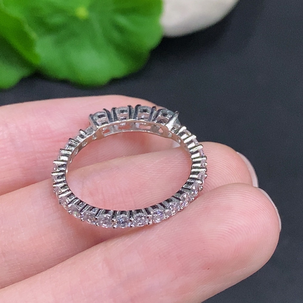 F34962965 Jadeite Inlaid Ring Non-Gold Size 17 Total Weight Approx. 1.8g