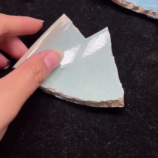 W25911826 Ceramic shard, Jun-glazed ceramic shard set (size subject to actual item)