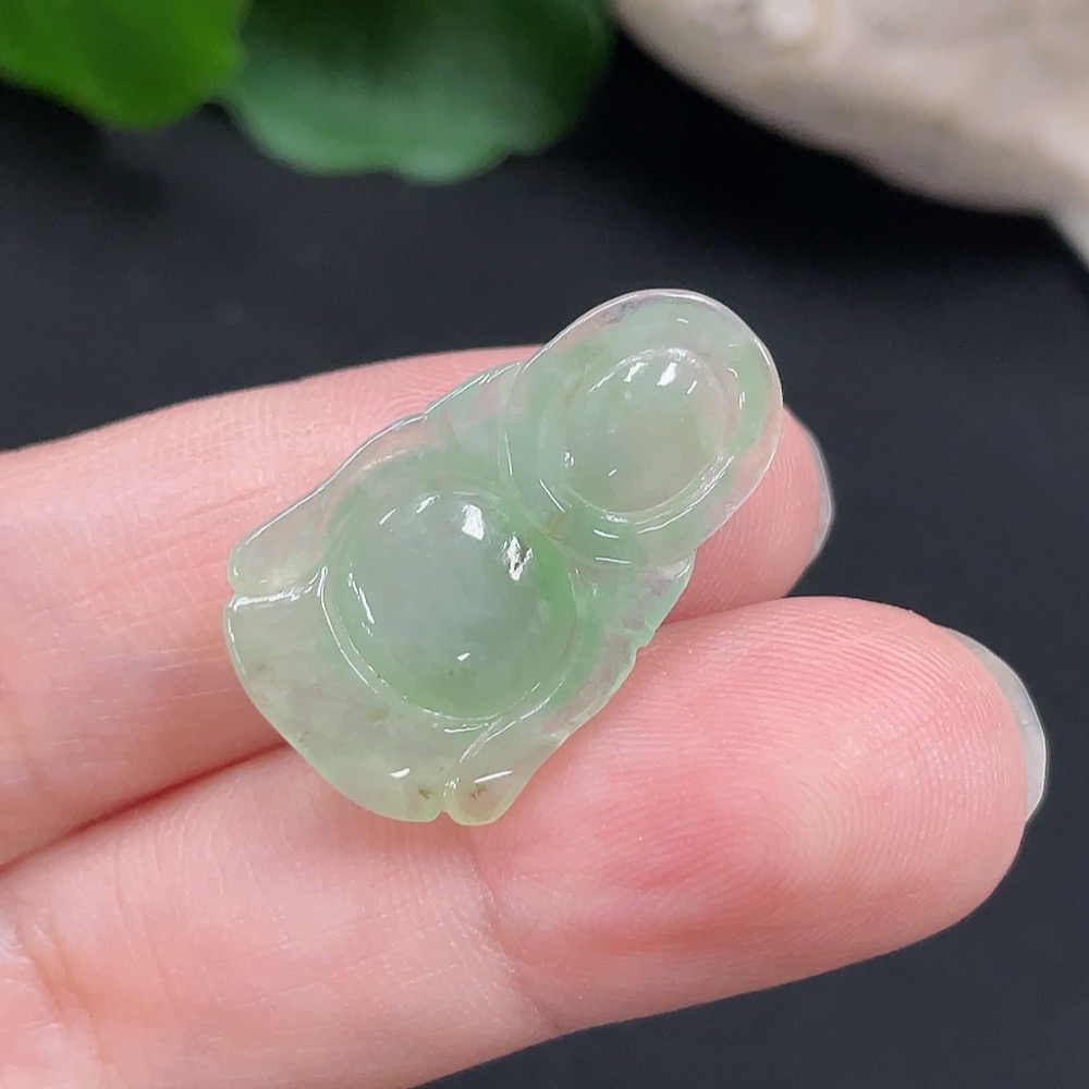 F30459851 Jadeite Standing Buddha Pendant, Total Weight Approximately 2.4g