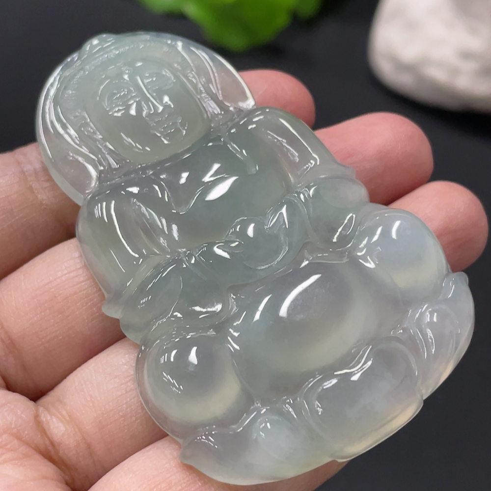 F32820456 Jadeite Guanyin Pendant, Total Weight Approx. 41.05g