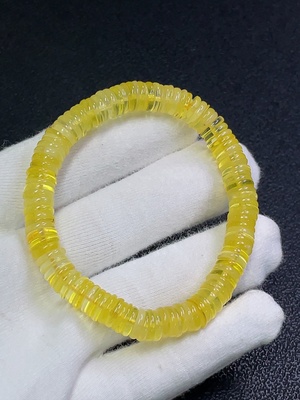 C30533784 Amber Beeswax Bracelet Total Weight Approx.8.27g Size 7.8mm