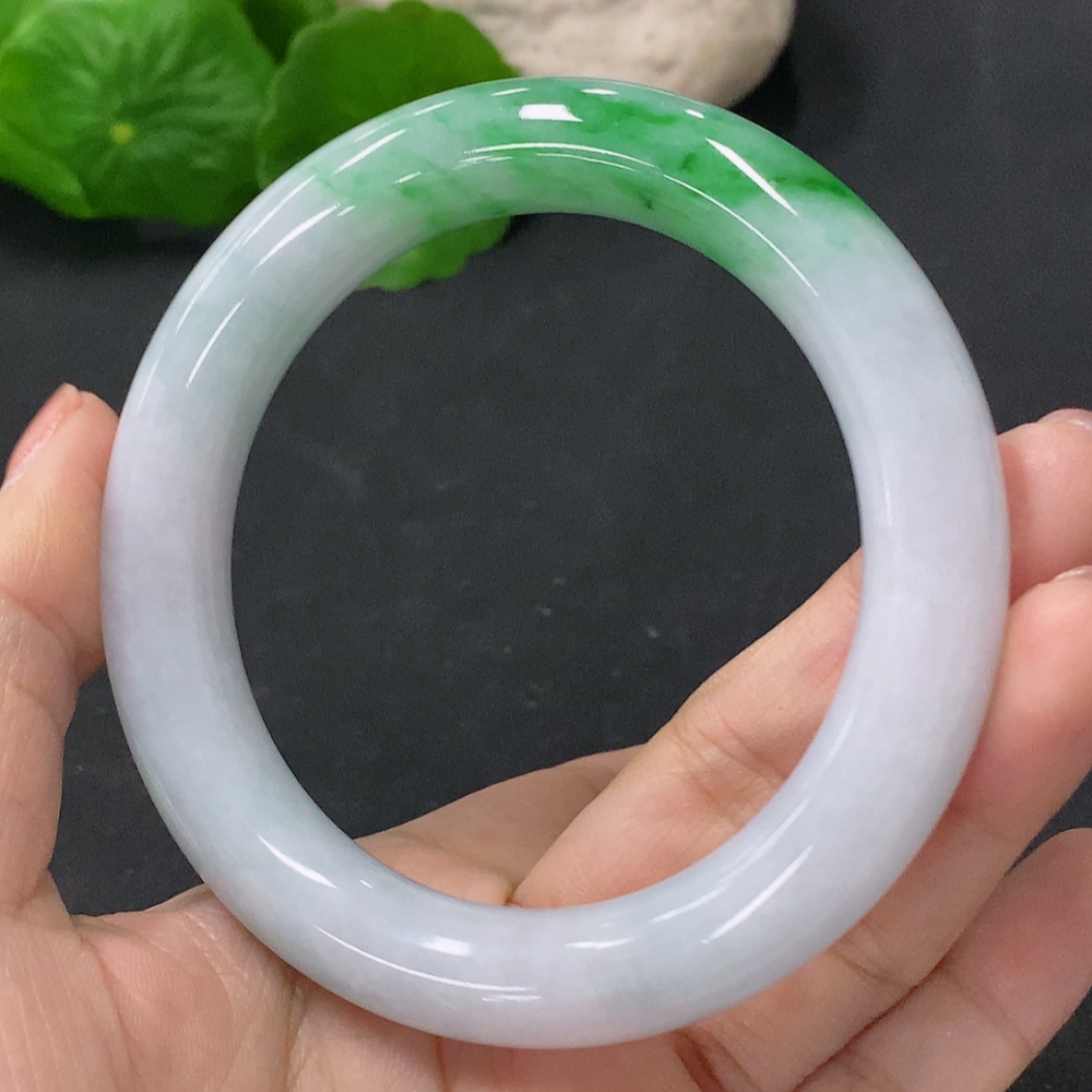 F35088585 Jadeite Round Bangle Size 56.5mm Total Weight Approx. 70.58g