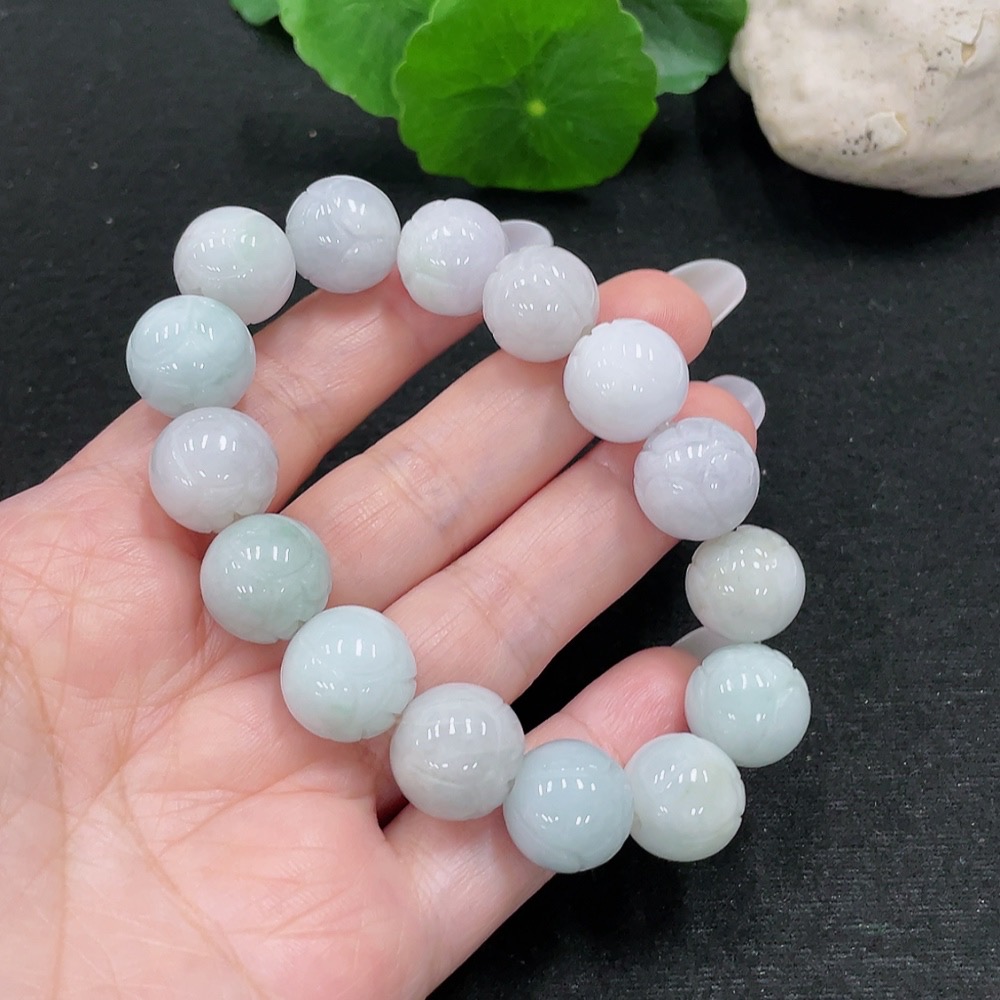 F33900240 Jadeite Bracelet Approx. 13.8mm Total Weight Approx. 65.8g