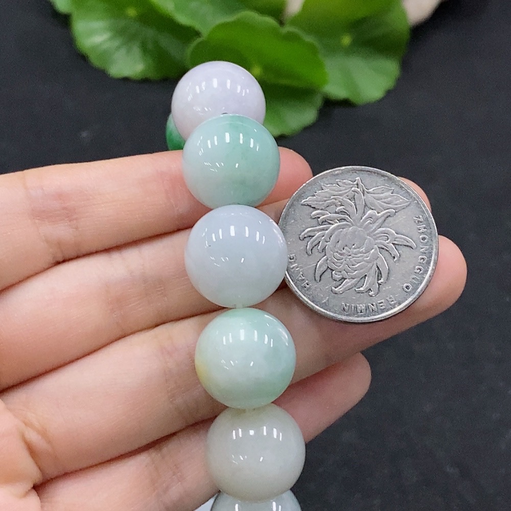 F34995329 Jadeite Beads Bracelet Approx. 15mm Total Weight Approx. 87.74g