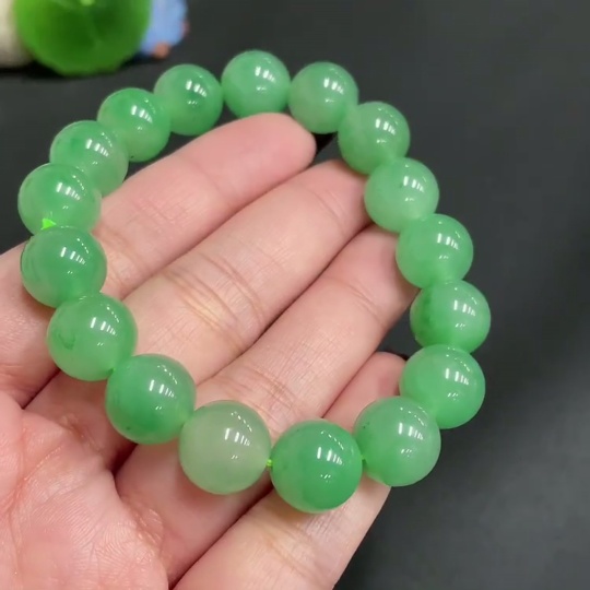 H24722413 Dulong Jade Bead Bracelet approx. 11.7mm total weight approx. 41.1g
