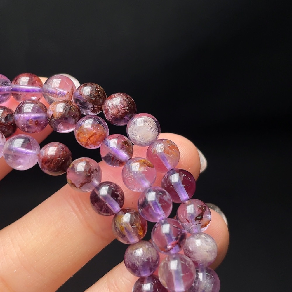 C34048437 Crystal Beaded Necklace (Color Origin Undetermined) with Amber, Non-Gold, Total Weight Approx. 32.2g, Size 6.3mm (Color)