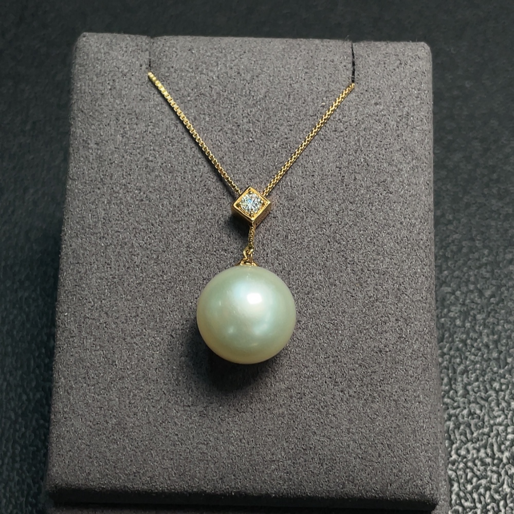 C29424543 Seawater Pearl Necklace 18K Gold Total Weight Approx. 7.58g Size Approx. 13.7mm