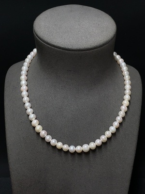 C29369047 Pearl bead chain, total weight approx. 35.43g, size approx. 7.4mm