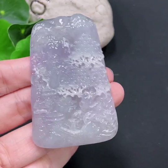 F33893454 Jadeite Pendant Landscape Plaque Total Weight Approx. 54.84g