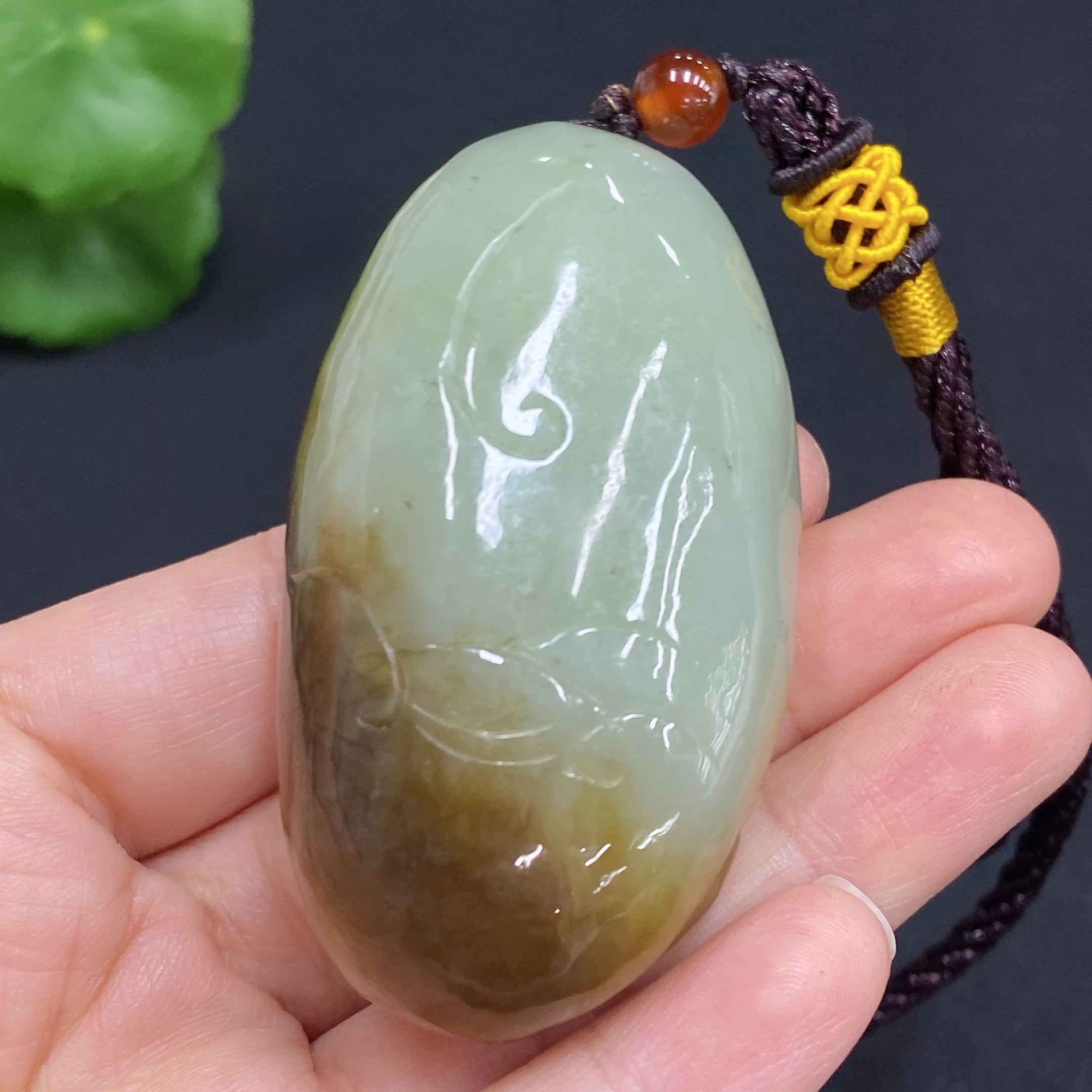 H30505516 Hetian Jade Pendant Zhong Kui