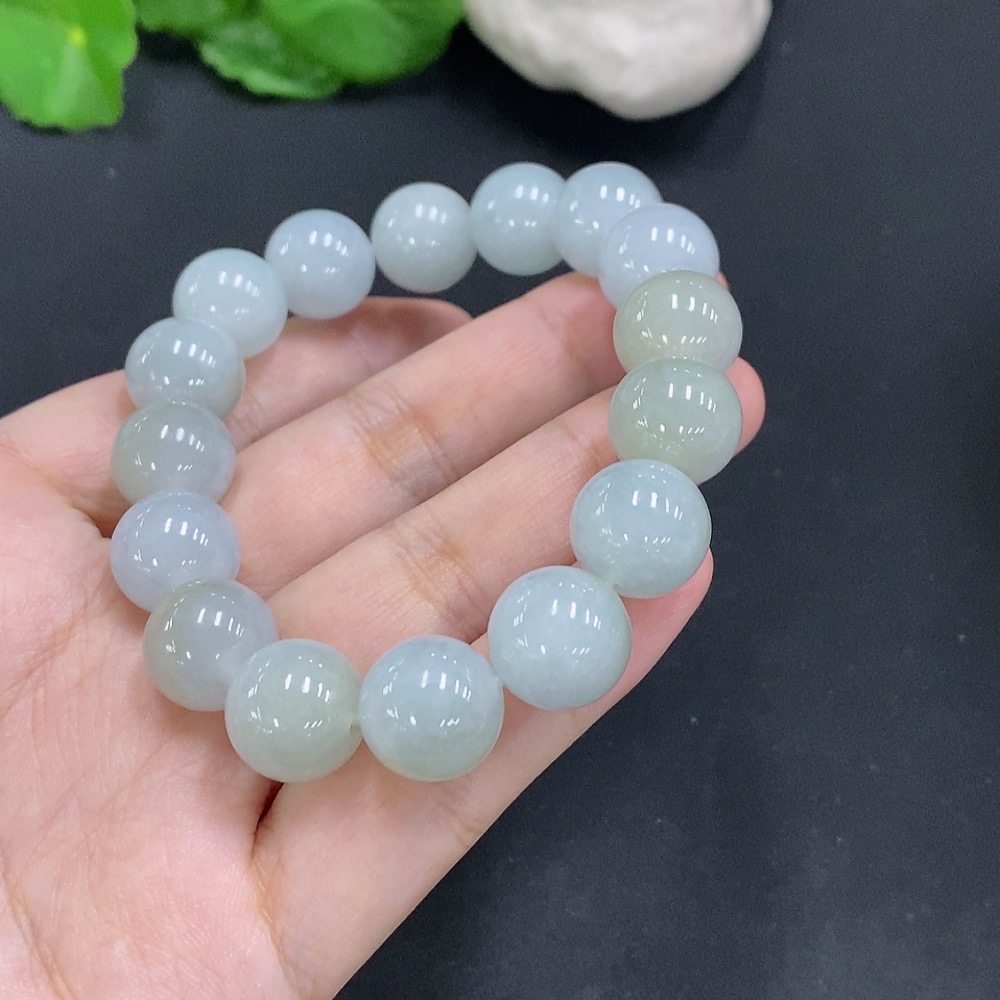 F22453535 Jadeite Bead Necklace Approx. 13.3mm Total Weight 67.863g