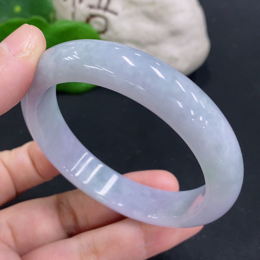 F33883956 Jadeite Round Bangle Size 54.5 Total Weight Approximately 52.9g