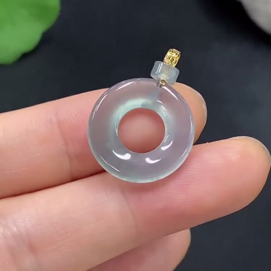 F28305917 Jadeite Donut Pendant 18k Total Weight Approx.1.72g