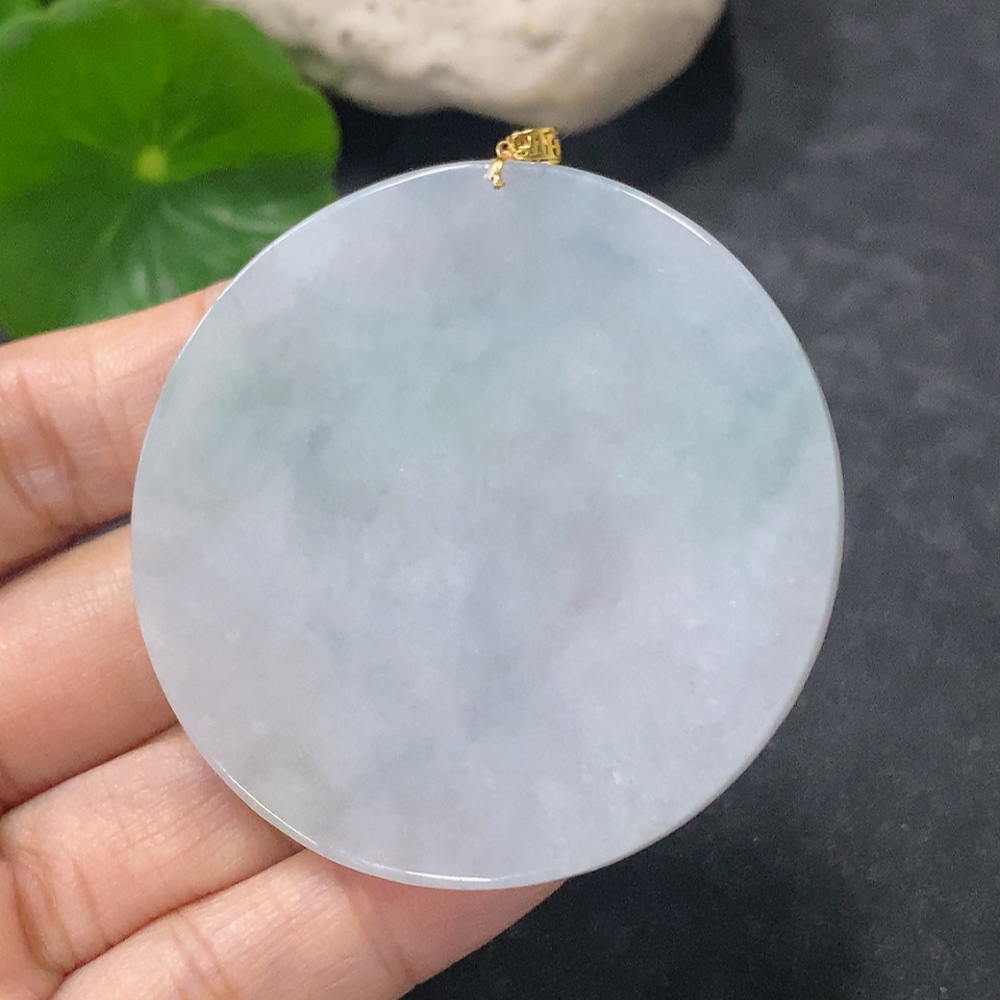 F34031421 Jadeite Plain Pendant 18k Total Weight Approx.26.62g