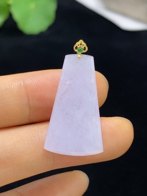 F34024150 Jadeite Plain Pendant with 18K Gold Clasp Total Weight Approx. 2.2g
