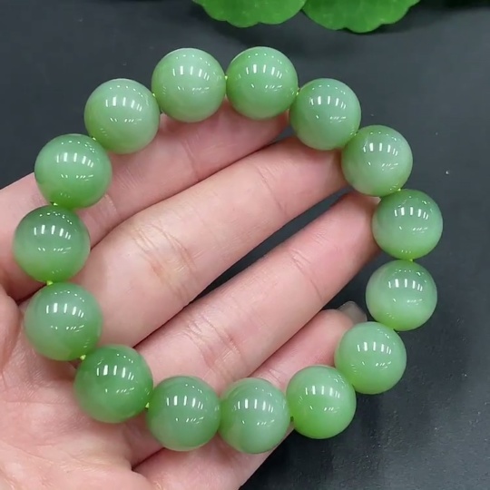 H24756691 Hetian Jade Bracelet    Approx. 12.8mm    Total Weight Approx. 51.3g