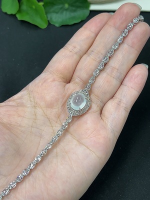 F46544900 翡翠镶嵌手链 18K金 货品总重约9克（配镶钻石）