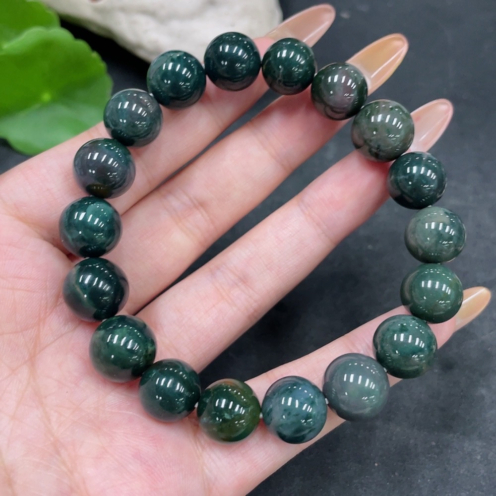 H32797751 Alashan Agate Bracelet with Other Mineral Components, Approx. 11.7mm, Total Weight About 38.5g