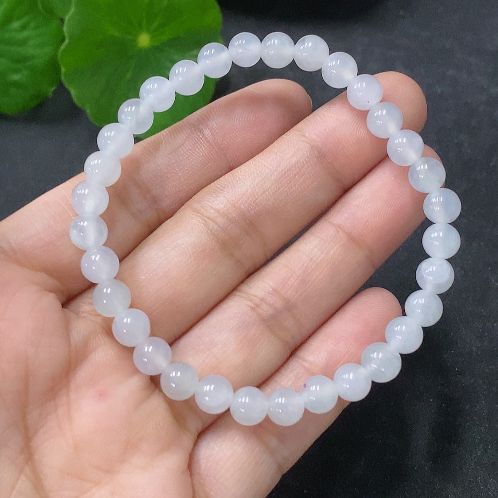 F33930103 Jadeite Beads Bracelet Approx. 5.8mm Total Weight Approx. 10.28g