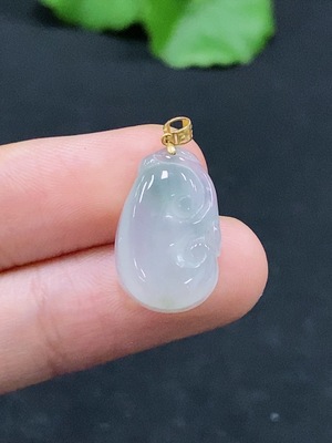 F31653636 Jadeite Ruyi Pendant 18K Gold Total Weight Approx. 1.54g