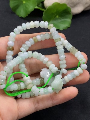 F30548643 Jadeite Bead Necklace Approx. 6mm Total Weight Approx. 36.2g Color Origin Undetermined
