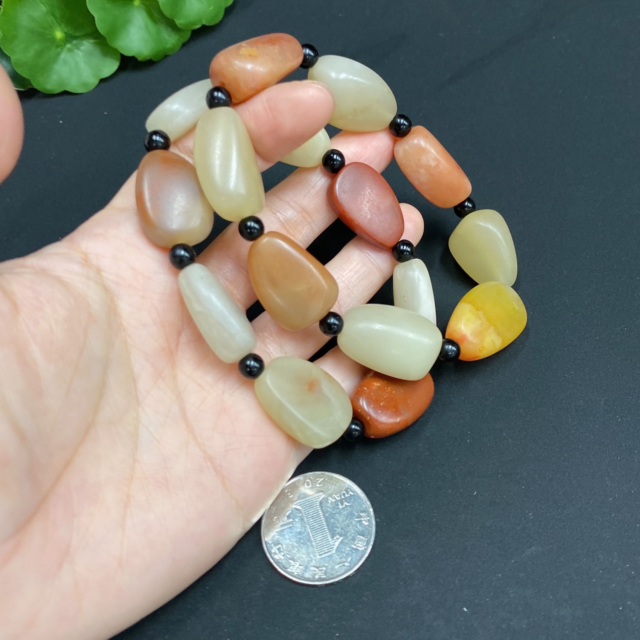 H27085171 Laos Stone Bracelet, Total Weight About 92g, Beads Not Hetian Jade