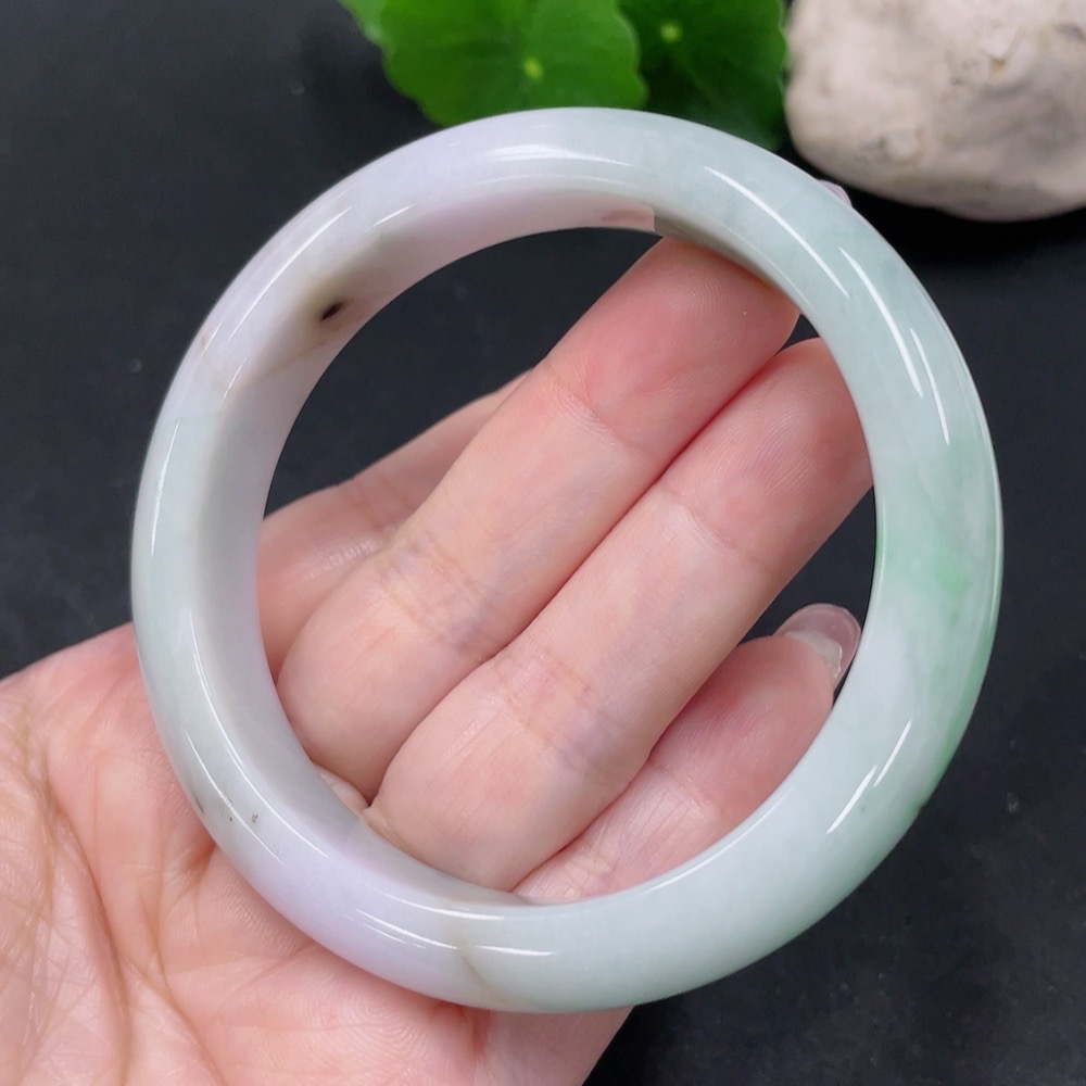 F31675900 Jadeite Round Bangle Size 58.4 Total Weight Approx. 63.8g