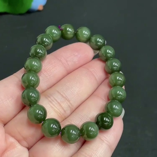 H27113480 Hetian Jade Bracelet, Approx. 8.6mm, Total Weight About 22.5g