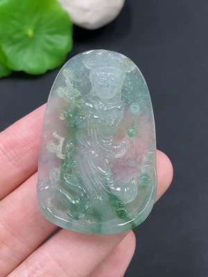 F24704937 Jadeite Guanyin Pendant, Total Weight Approx. 14.7g