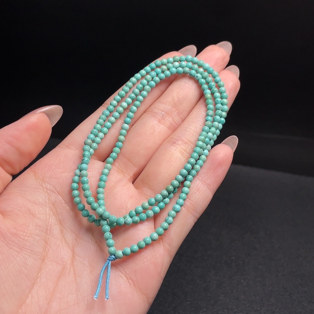 C34009317 Turquoise Bead Necklace Total Weight Approx. 7.26g Size 3mm
