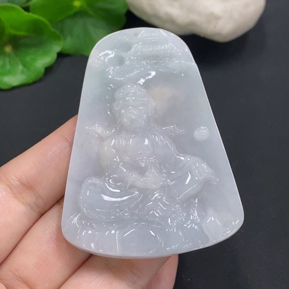 F34023546 Jadeite Guanyin Pendant, Total Weight Approx. 41.3g