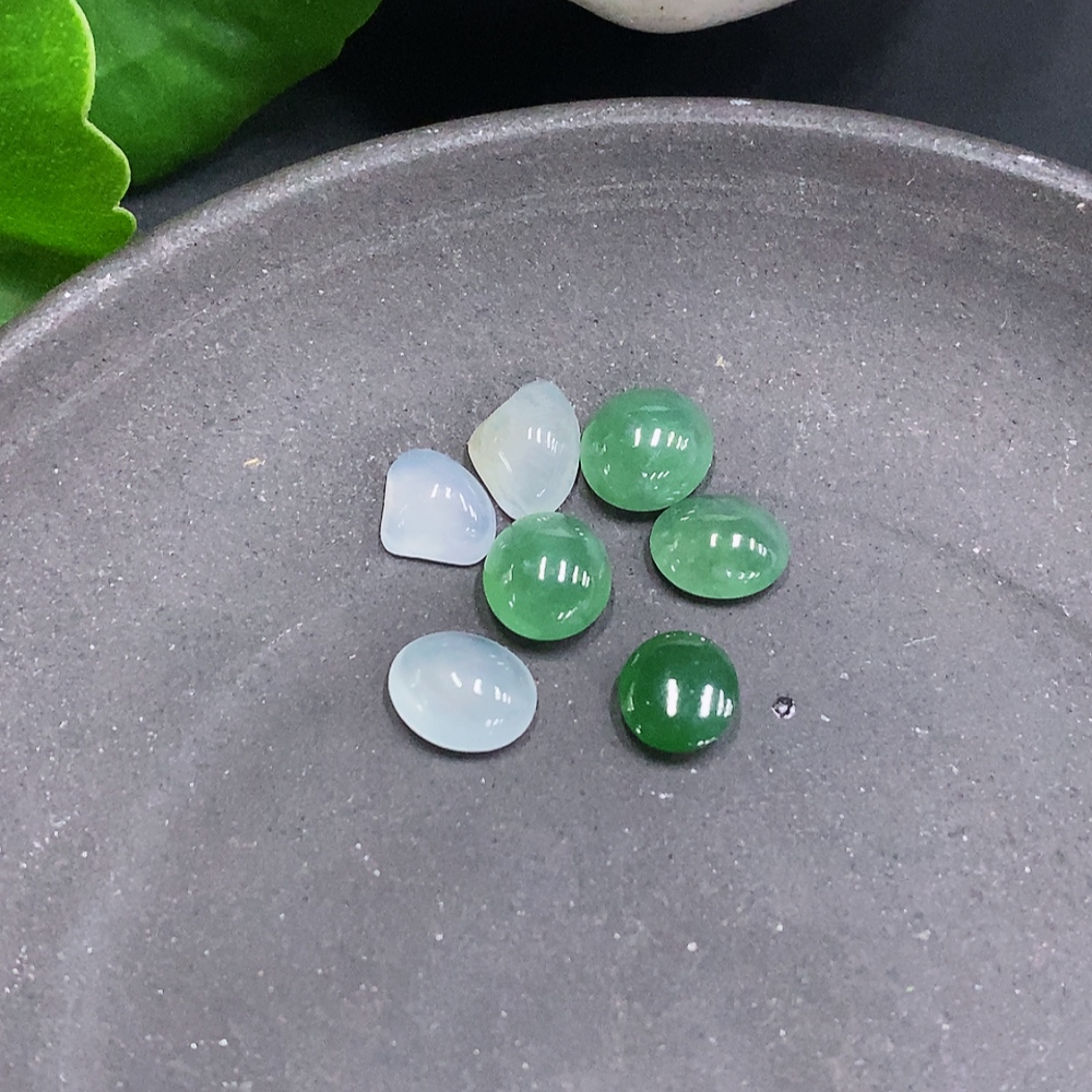 F27058156 Jadeite Inlaid Pieces Sell as a Lot