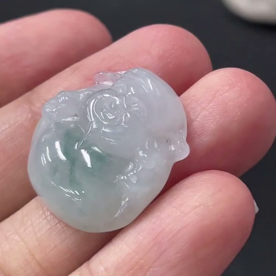 F29432957 Jadeite Caishen Pendant Total Weight Approx. 5.1g