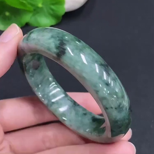 F32807546 Jadeite Circular Bracelet Total Weight Approx. 68.1g Size 52.5 Containing Other Minerals