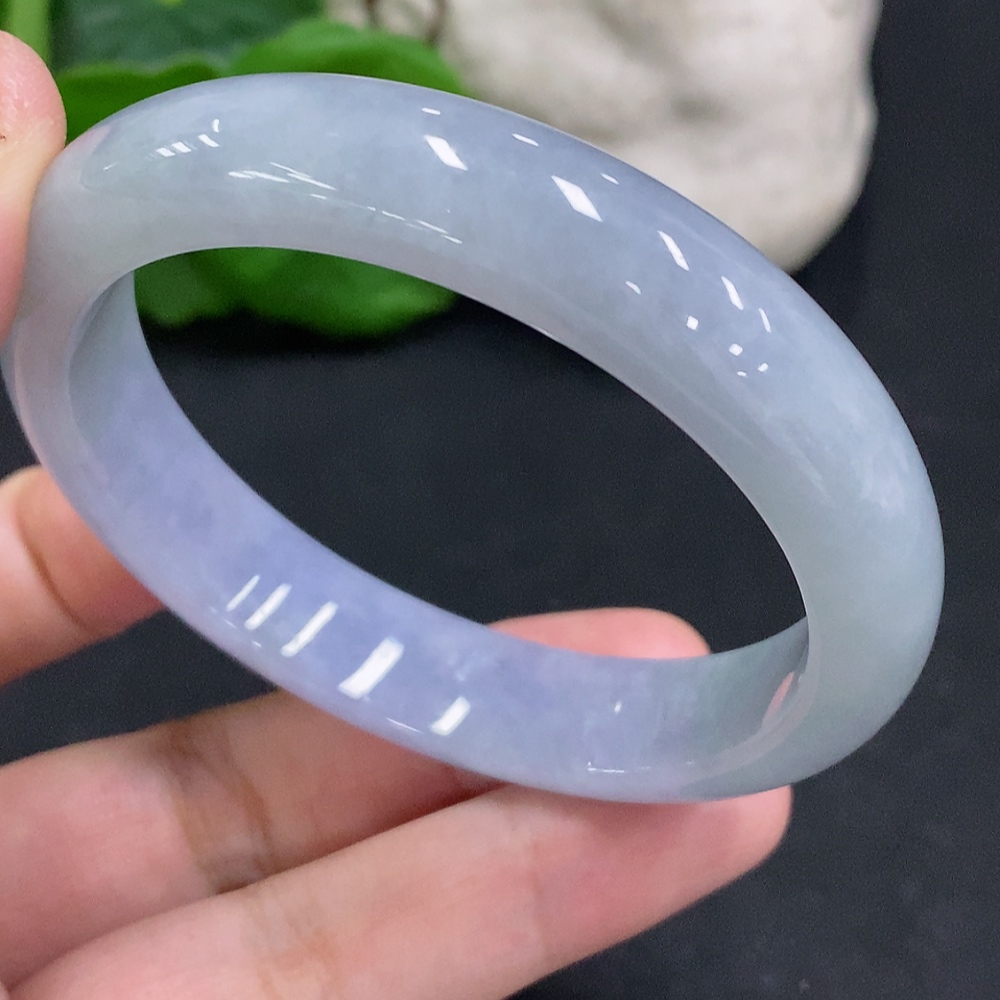 F32801983 Jadeite Round Bangle Size 54.4 Total Weight Approx. 47.7g
