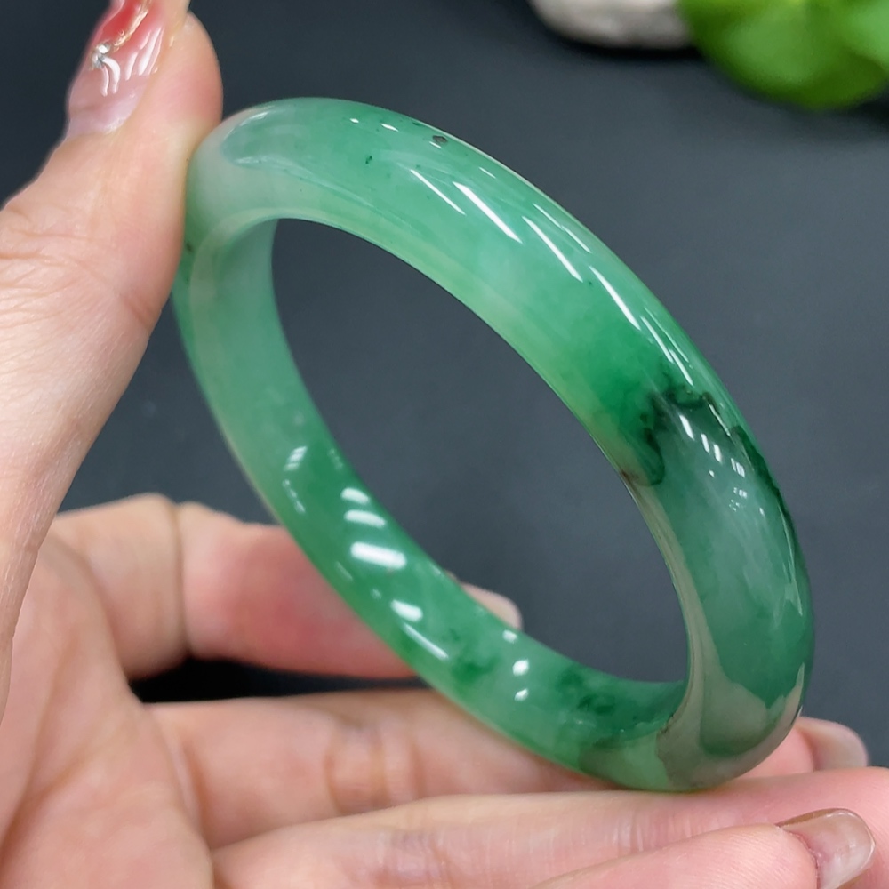 H24736849 Dulong jade round bracelet size 54.3, total weight about 34.9g
