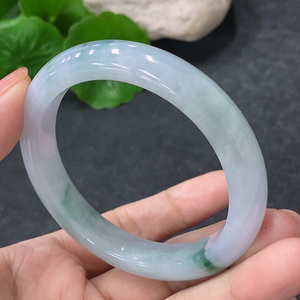 F34043165 Jadeite Round Bracelet Size 50.5mm Total Weight Approx. 37.5g