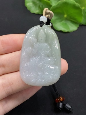F35091679 Jadeite Samantabhadra Bodhisattva Pendant Total Weight Approx. 20.72g