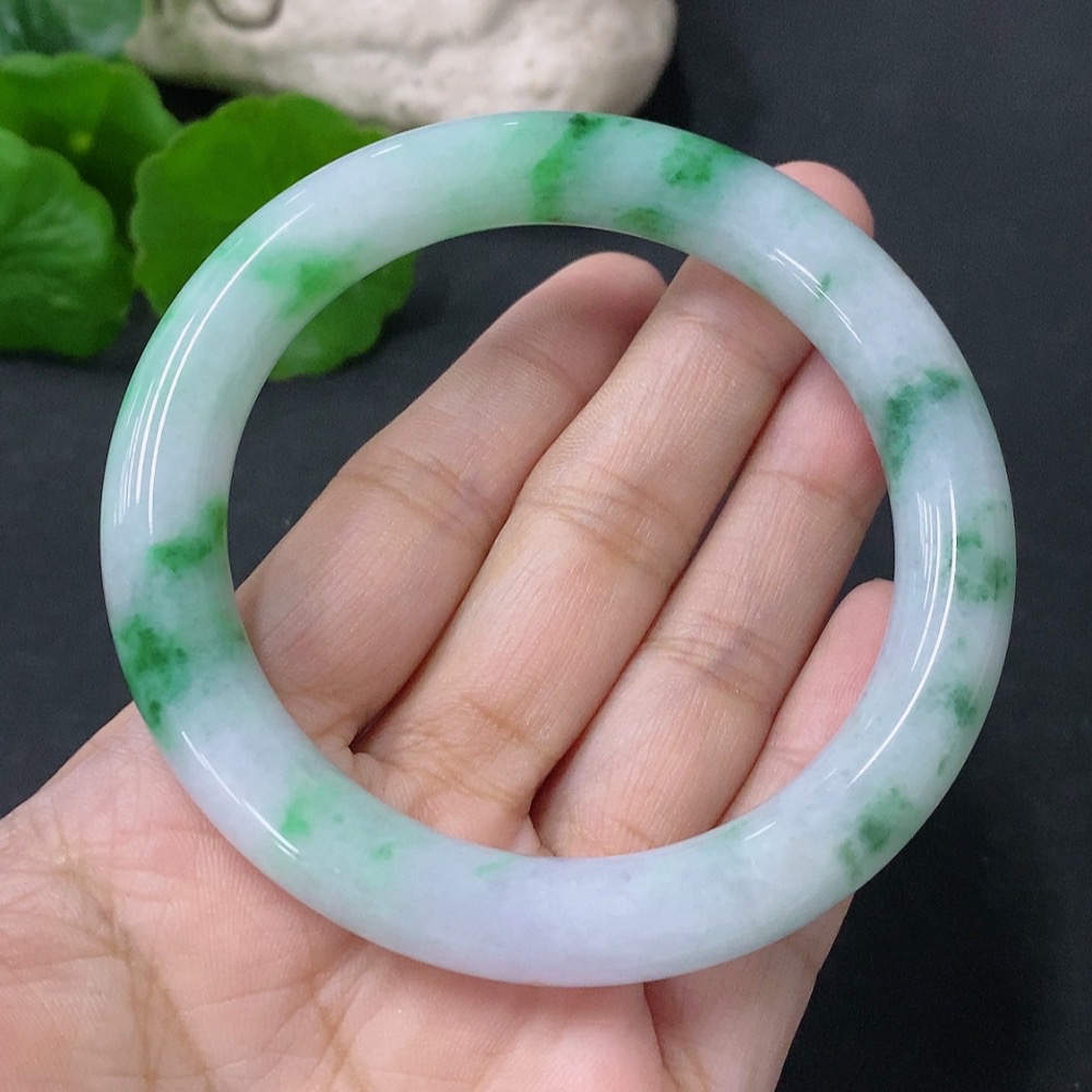 F33849668 Jadeite Round Bangle Size 54.8mm Total Weight Approx. 51g