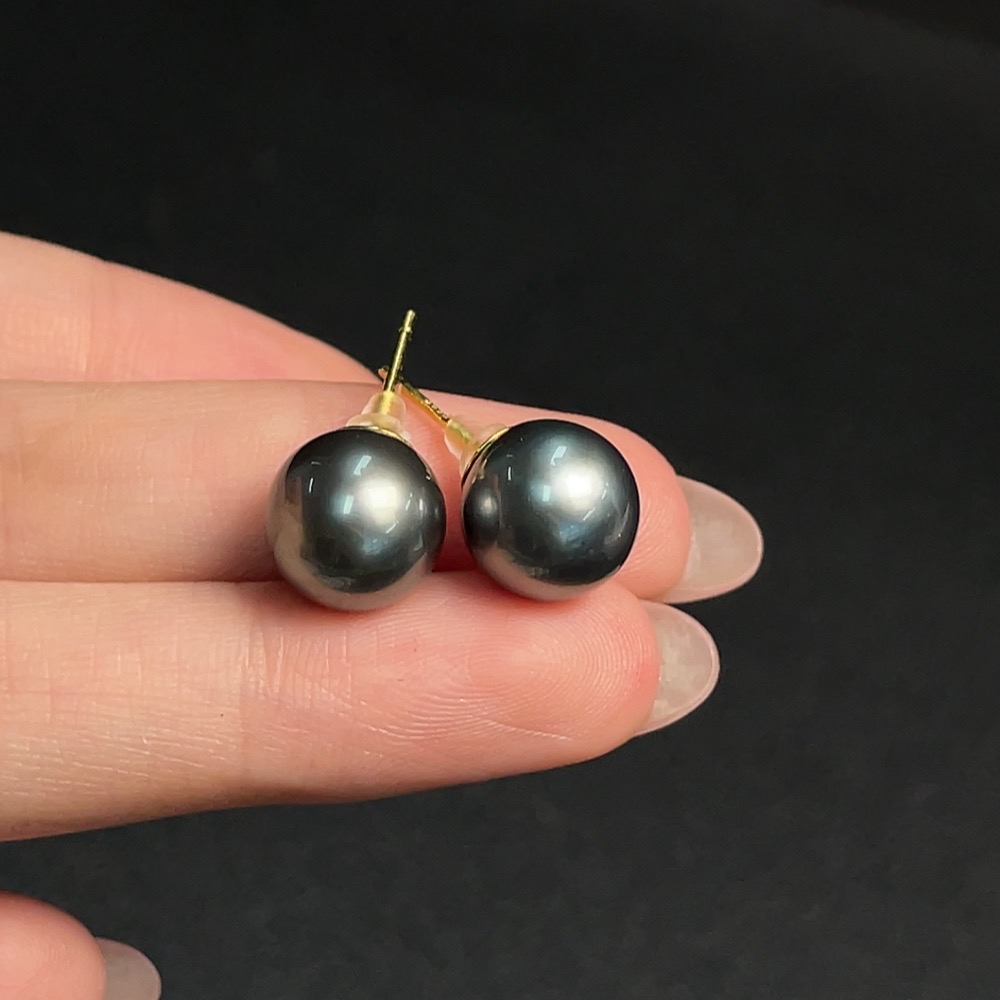 C31679614 Seawater Pearl Earrings Non-Gold Total Weight Approx. 3.74g Size About 10.3mm